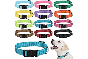 Nylon Dog Collar Bulk, Adjustable Dog Collars with Quick Release Buckle Dog...