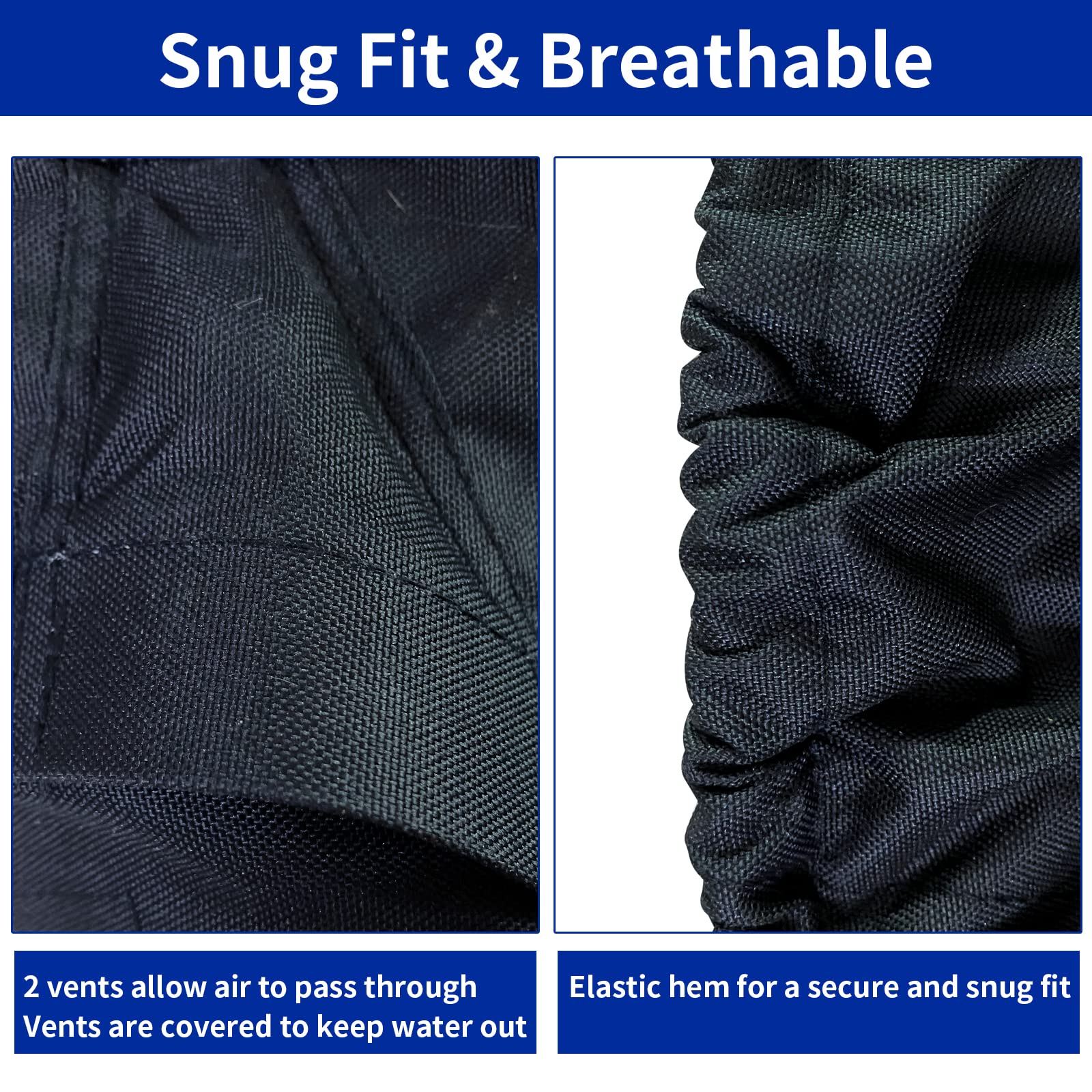 Tuszom Upgraded 900D Solution-Dyed Polyester Waterproof Fade-Resistant Boat Cover with 12+4 All-Round Straps for Pontoon (Black, Length:21'-24' Beam Width: up to 102")