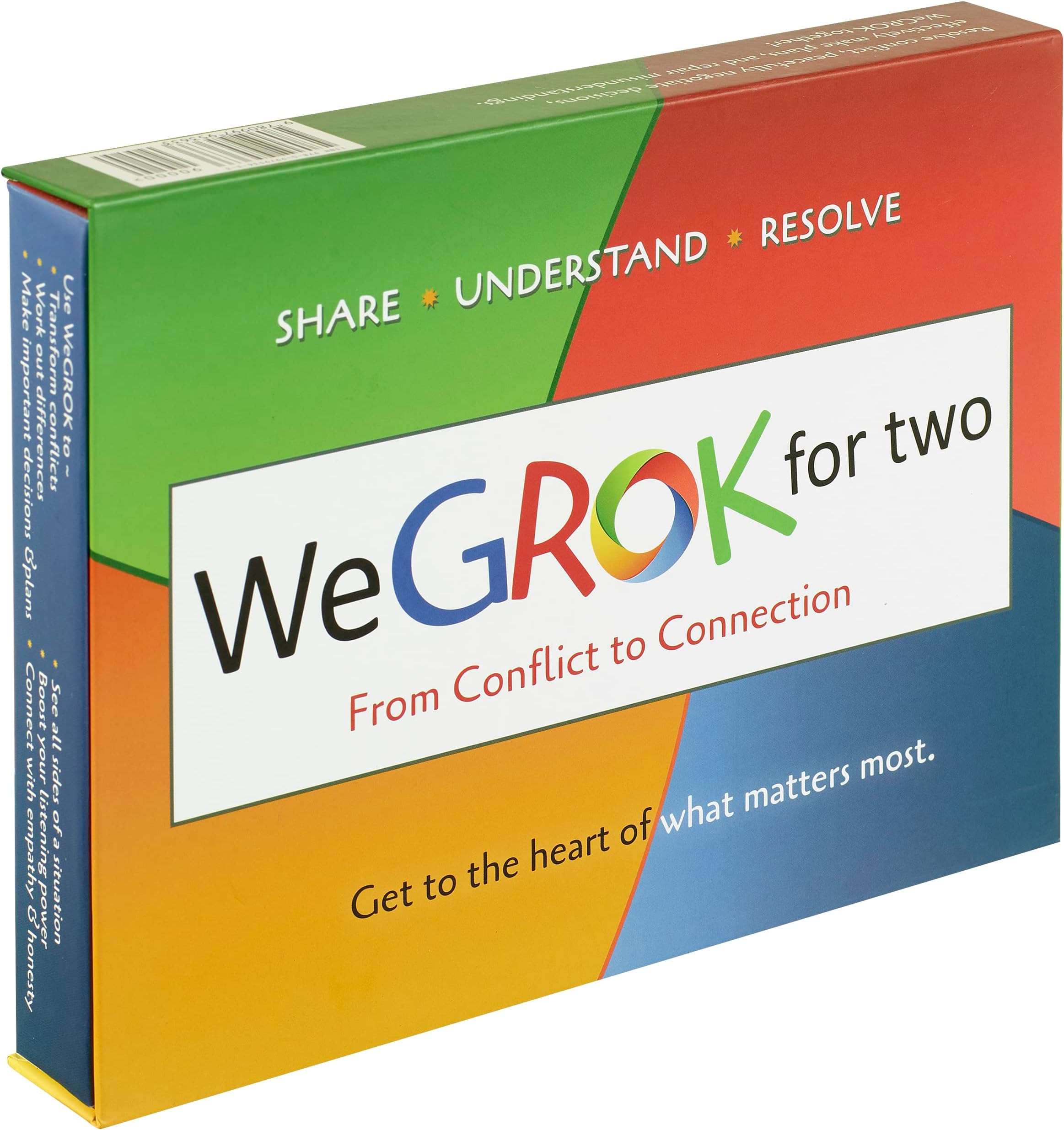 WeGROK Conversation Cards for Two: Mediation Games to Enhance Relationships, Communication & Resolve Conflicts for Couples, Friends & Family