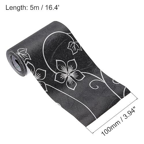 Miniatura 2 de uxcell Cinta decorativa impermeable autoadhesiva de 3.94 pulgadas de ancho x 16.4 pulgadas de largo, cinta extraíble de PVC para borde de pared,