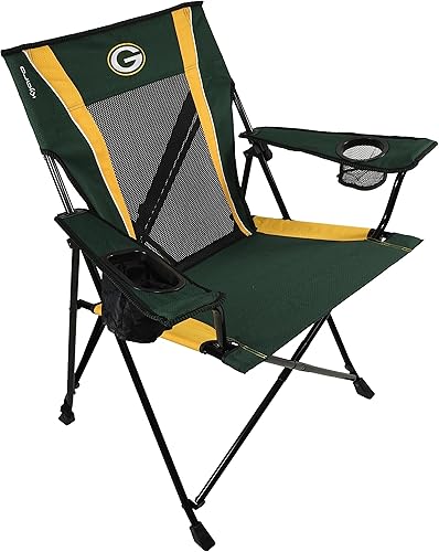 Kijaro Silla plegable para ventilador deportivo, 26 pulgadas de largo x 35.5 pulgadas de ancho x 37 pulgadas de alto, Green Bay Packers