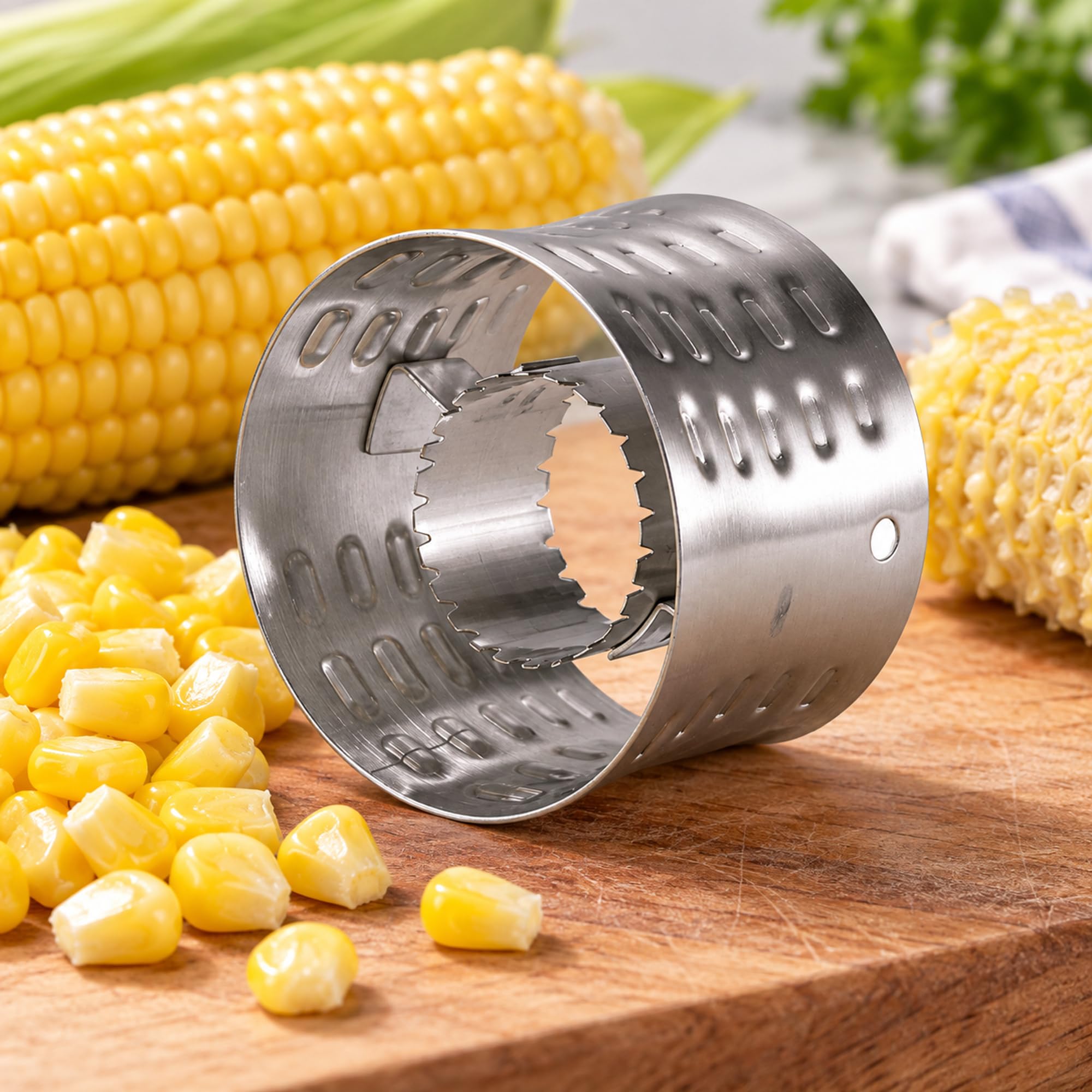 Stainless Steel Corn Kernel Stripper, Manual Corn Removing Tool for Preparing Salads and Meals in Home Kitchens