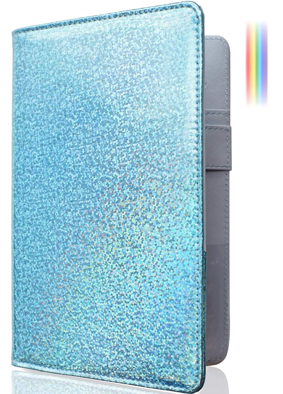 Holographic Glitter Silver Server Book for Waitress Book Server Wallet Waiter Book in Bulk Cute Bling Waitstaff Organizer Fit Waitress Apron (6 Pack)