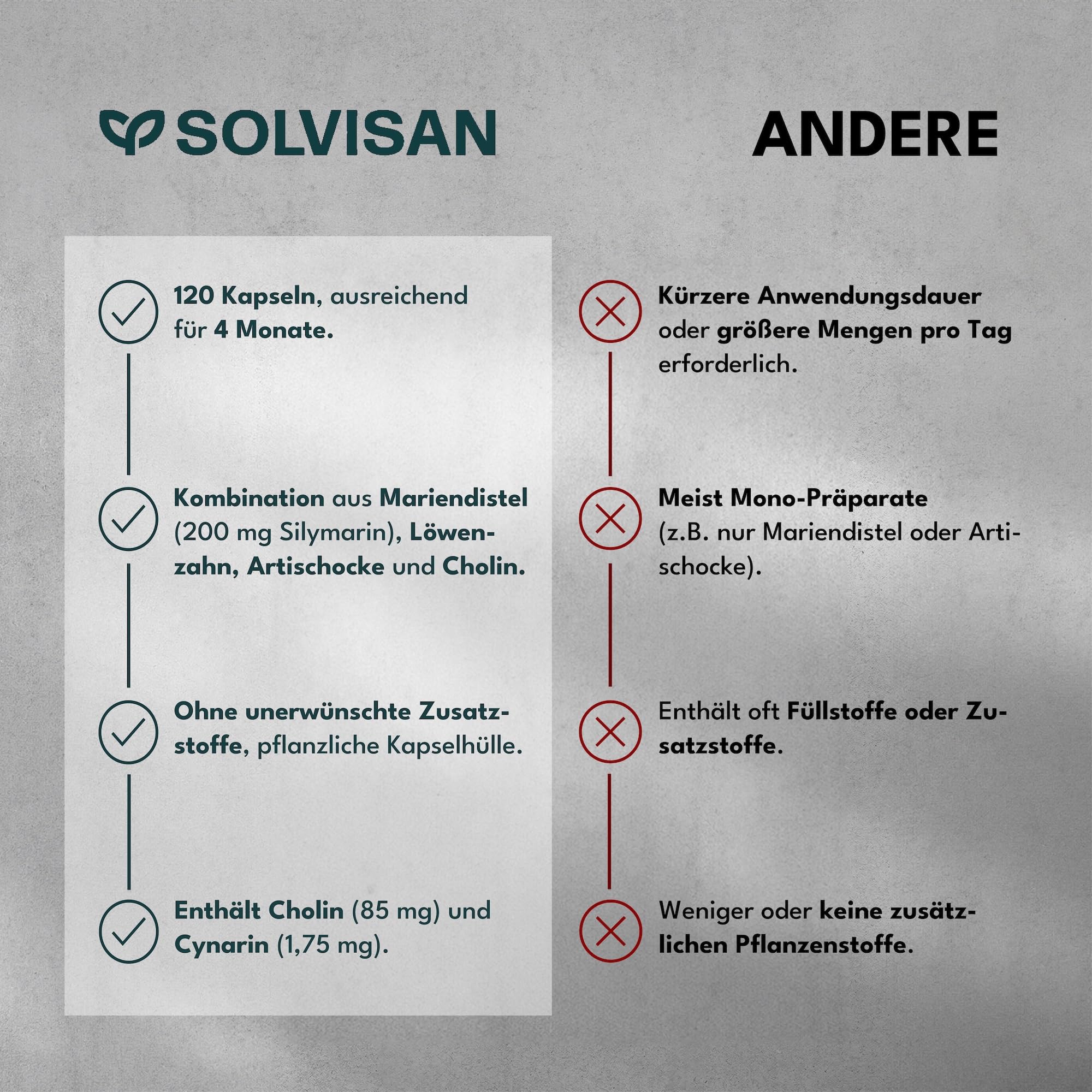 Mariendistel Leber-Komplex mit Cholin, Artischocke & Löwenzahn – 120 Kaps. | Cholin trägt zu einer normalen Leberfunktion bei – mit Mariendistel (200 mg Silymarin), Artischocke & Löwenzahn, vegan