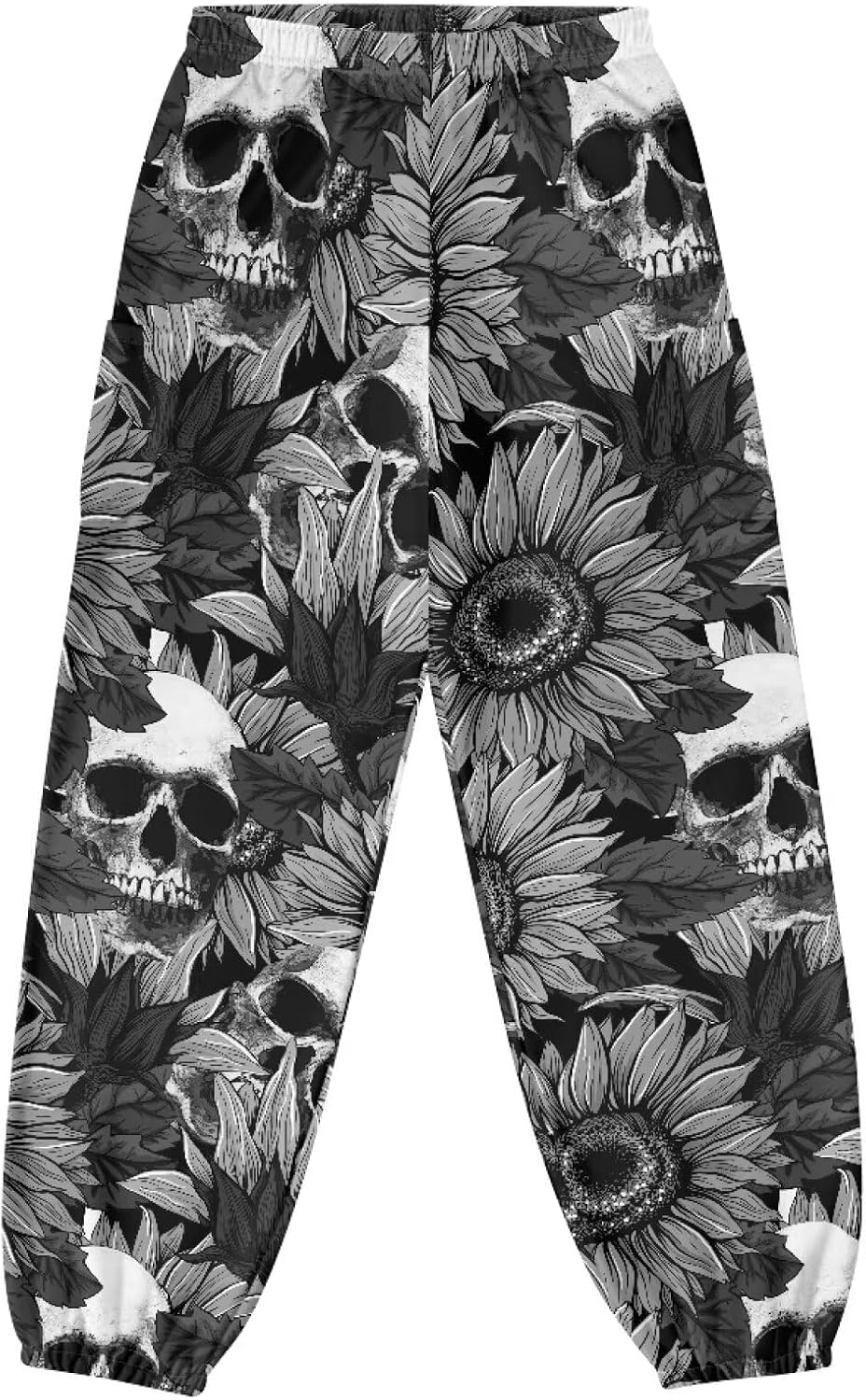 Amzbeauty Yoga Harem Pants Women with Pockets Womens Boho Hippie Flowy Wide Leg Palazzo Beach Pants