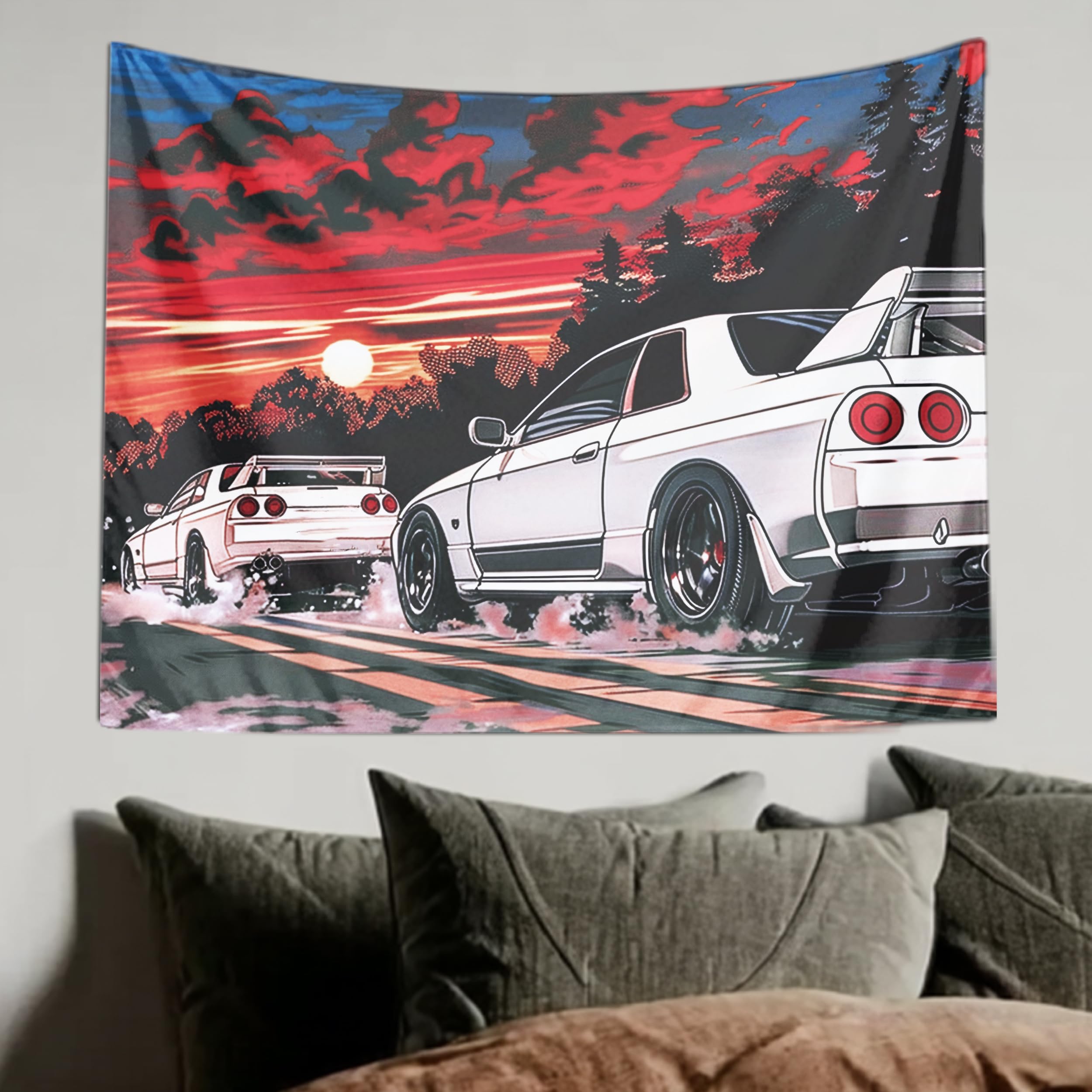 Amazon.com: QEOPGNE Car Flag Tapestry for Bedroom R32 Japanese