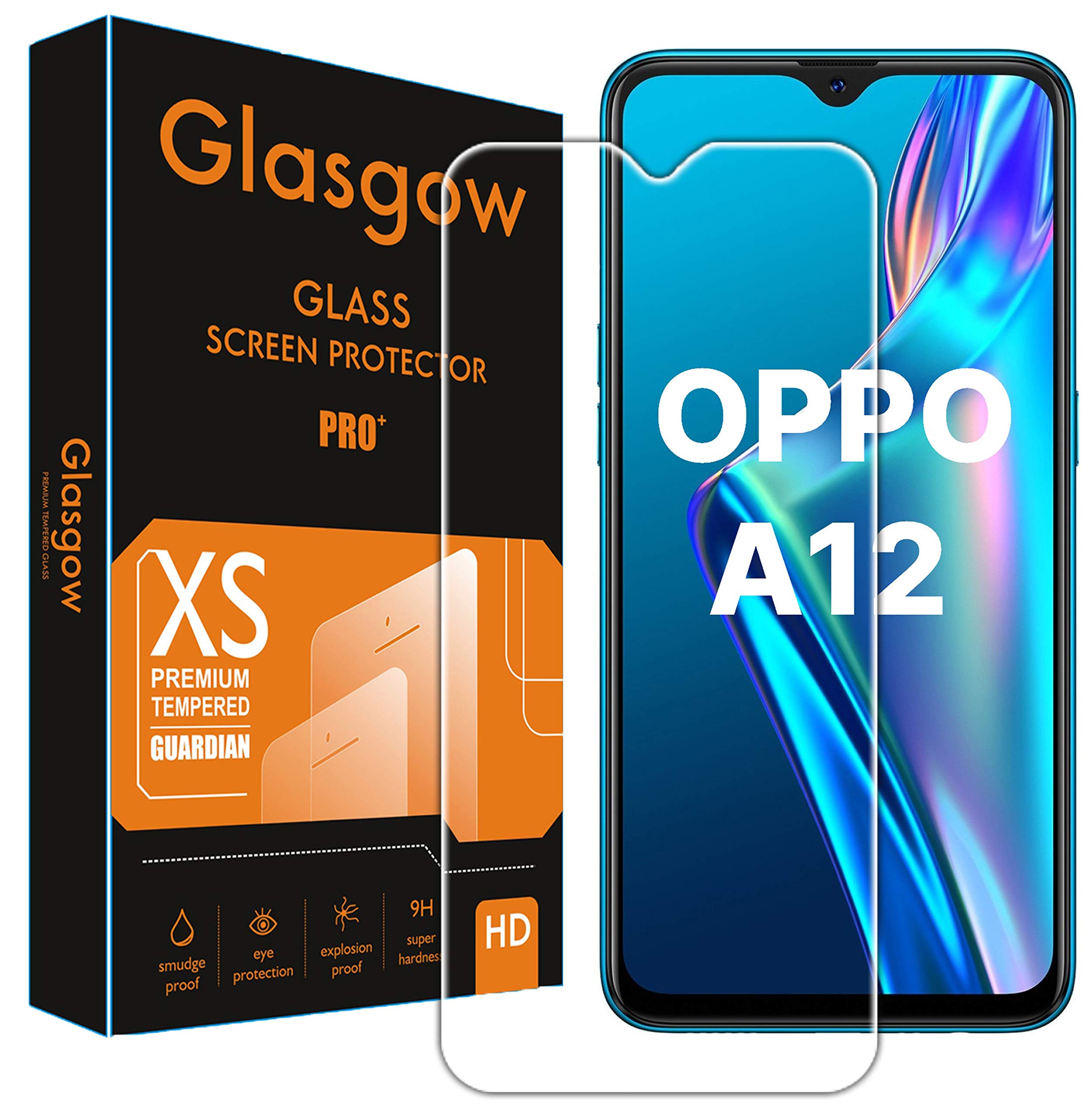 Glasgow |For Oppo A12 | Tempered Glass Screen Protector Guard | Bubble Free Installation | Gorilla (B08DY7NGL8) Amazon Price History, Amazon Price Tracker
