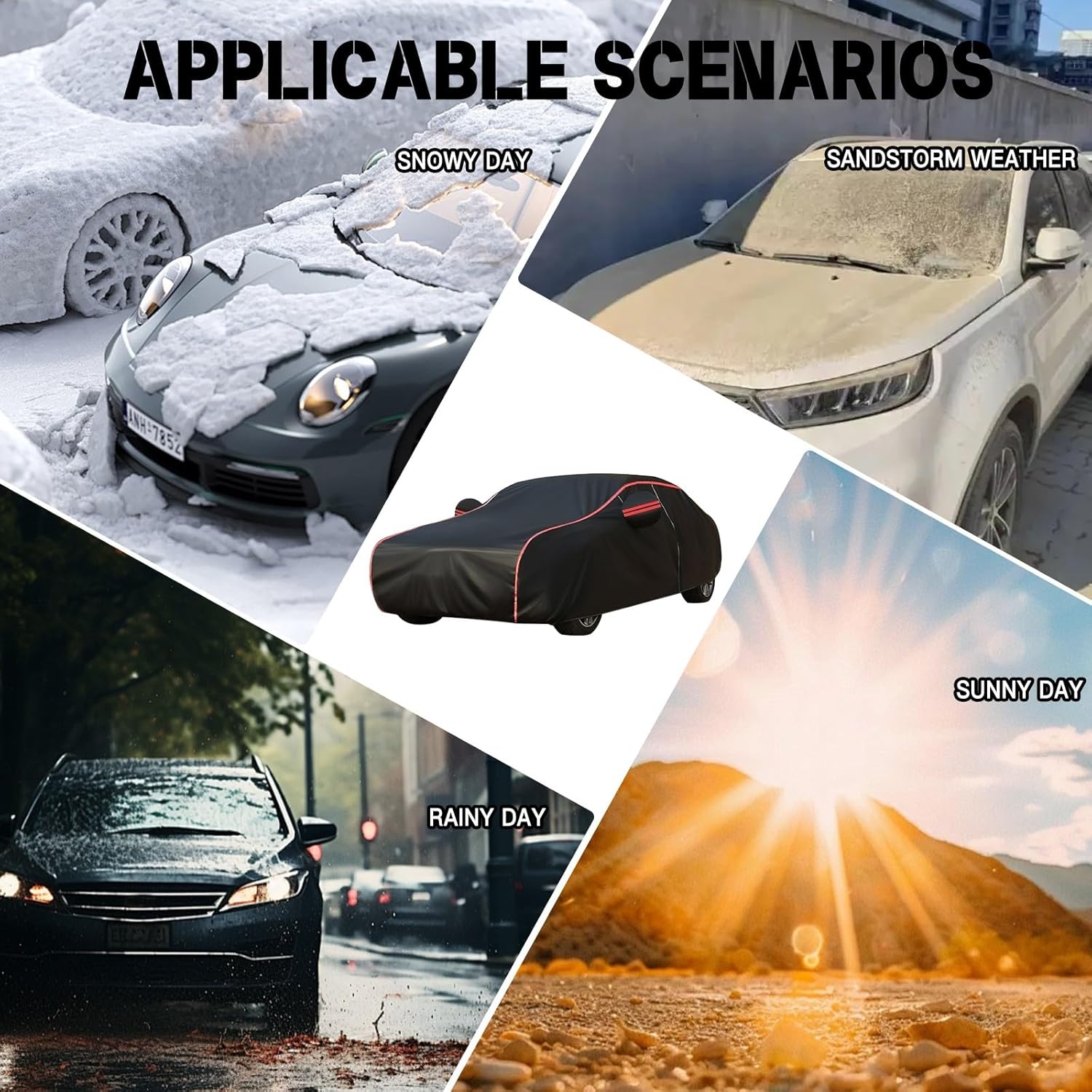 車カバー 適用 トヨタ ランクル250 2024.4～現行，車体 カバー カー 保護カバー 防水 雨 埃， 台風対策 風ィ ， 弾力