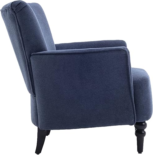 Miniatura 6 de Silla de lectura decorativa para sala de estar, moderno y cómodo sofá esquinero de mediados de siglo, silla de oficina con respaldo alado, silla