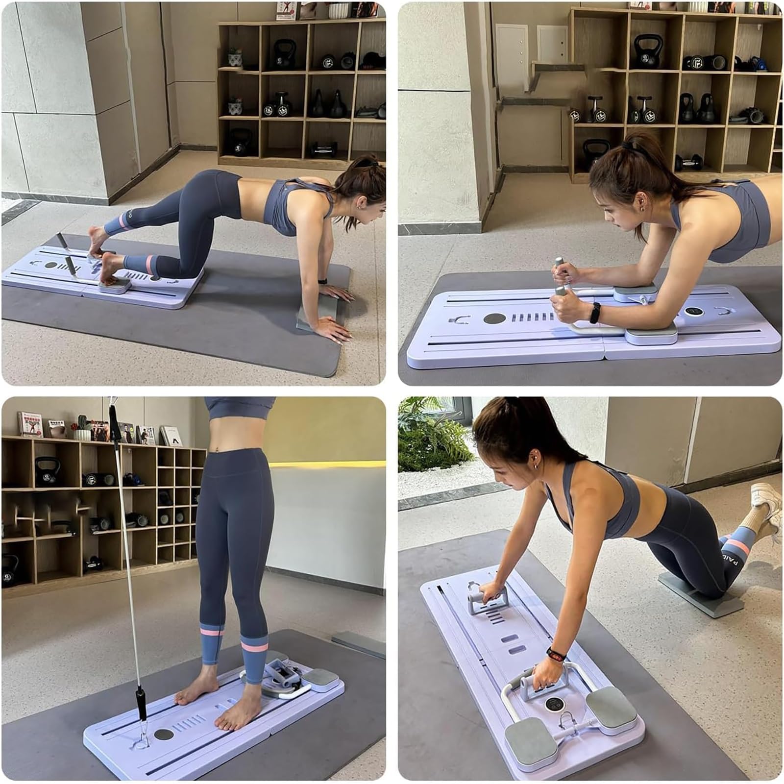 Planche Abdominale Multifonction Avec Bandes De Résistance – Entraînement Complet Pilates & Fitness à Domicile, Portable Et Haute Résistance