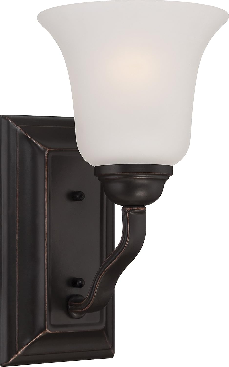 Nuvo Lighting 60/5691 Traditional One Light Vanity from Elizabeth Collection in Bronze/Dark Finish