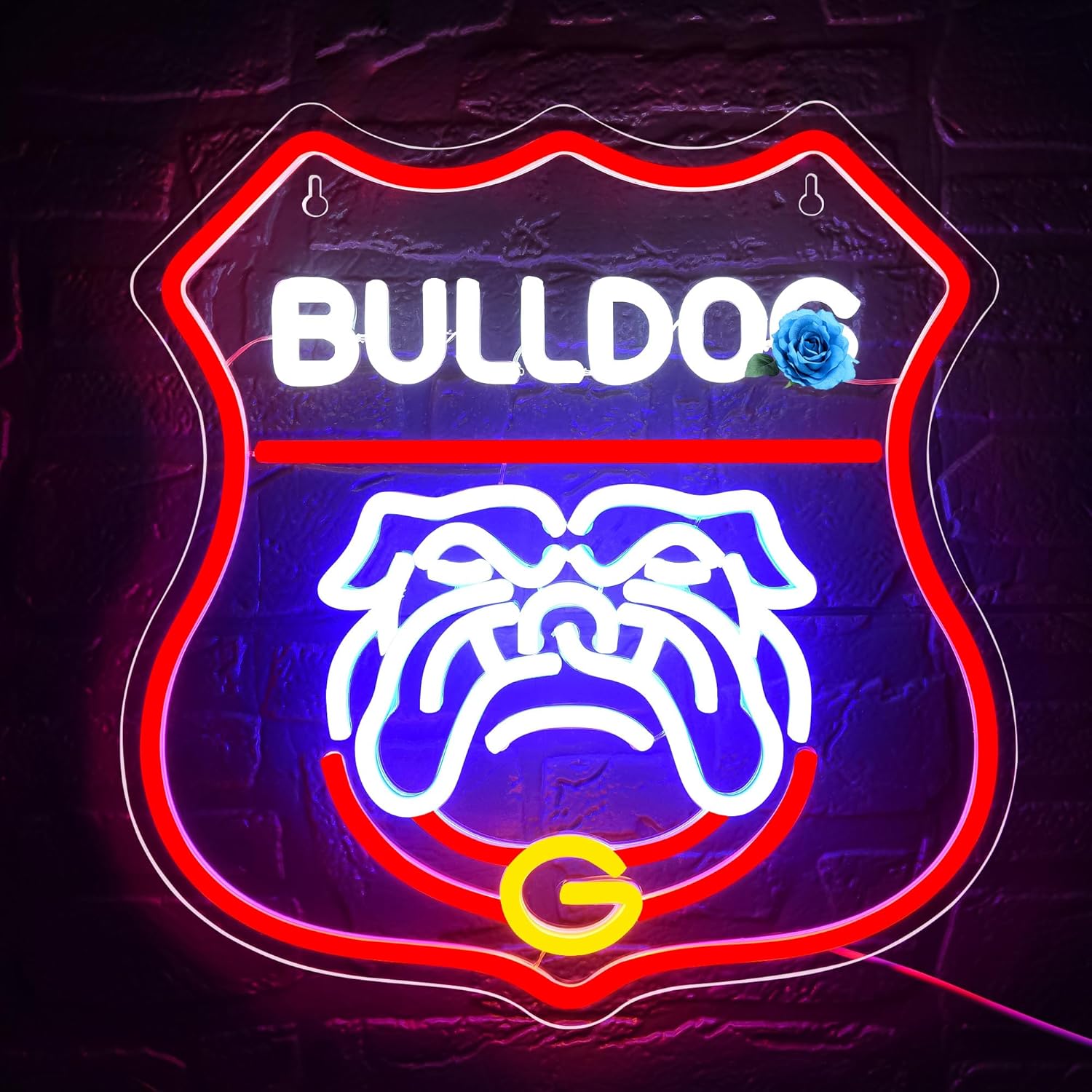 University Neon Sign for Wall Decor University Football Team Neon Light College Team Logo LED Sign for Man Cave Dormitory Bar Club Birthday Gifts for Sport Fans College Student USB Powered(ZKXD174)