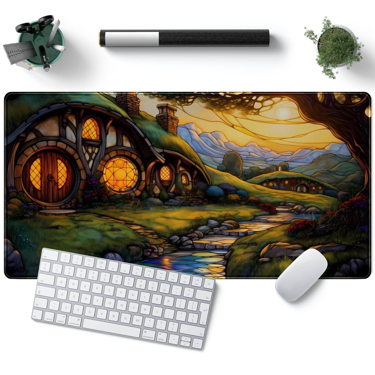 Cute Playmat MTG Game Mat House Anime Mouse Pad Large Desk Mat Gaming Mat
