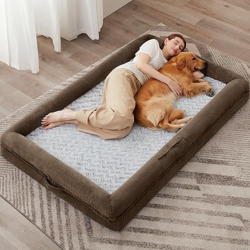 Miniatura 19 de WNPETHOME Cama extragrande XL para perro, sofá lavable para perro con funda impermeable extraíble, sofá cama grande ortopédica para mascotas con