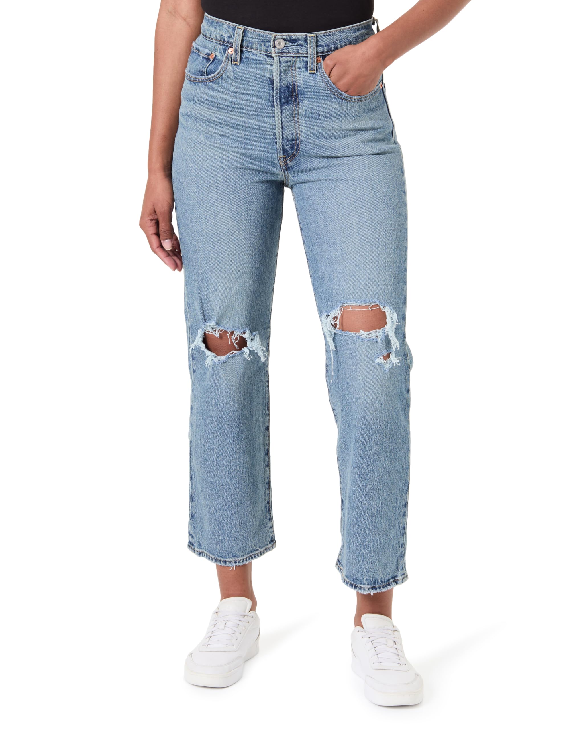 Levi's Damen Ribcage Straight Ankle Jeans