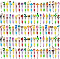 Vista 18 de CZWZ 8 piezas de bolígrafos de cuentas navideños, bolígrafos de plástico con cuentas y cuentas de silicona multicolor, bolígrafos navideños