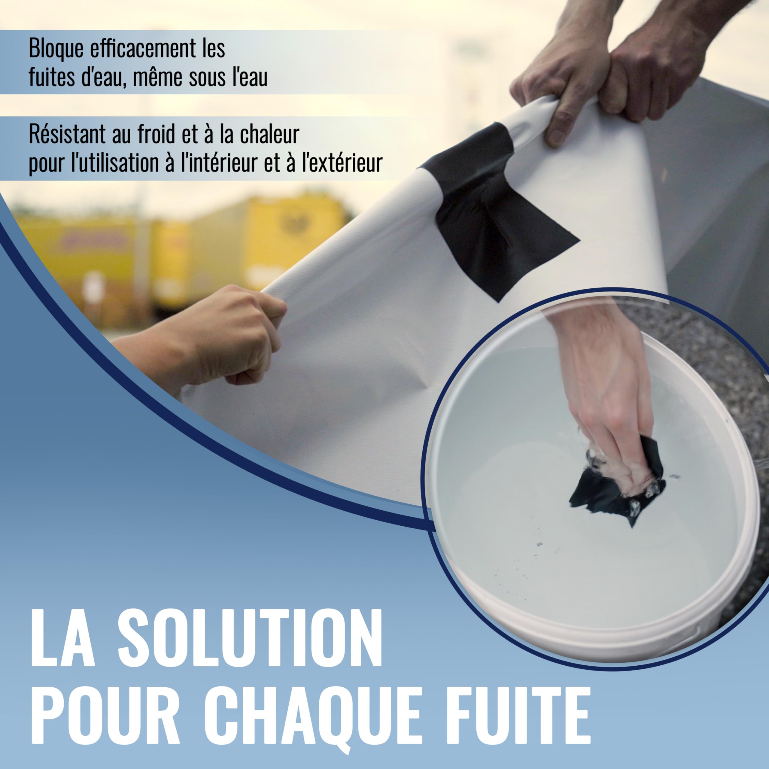 Bande imperméable transparente POPPSTAR 10cm x 150cm Ultra Fort réparation piscine tuyaux étanchéité auto-adhésive