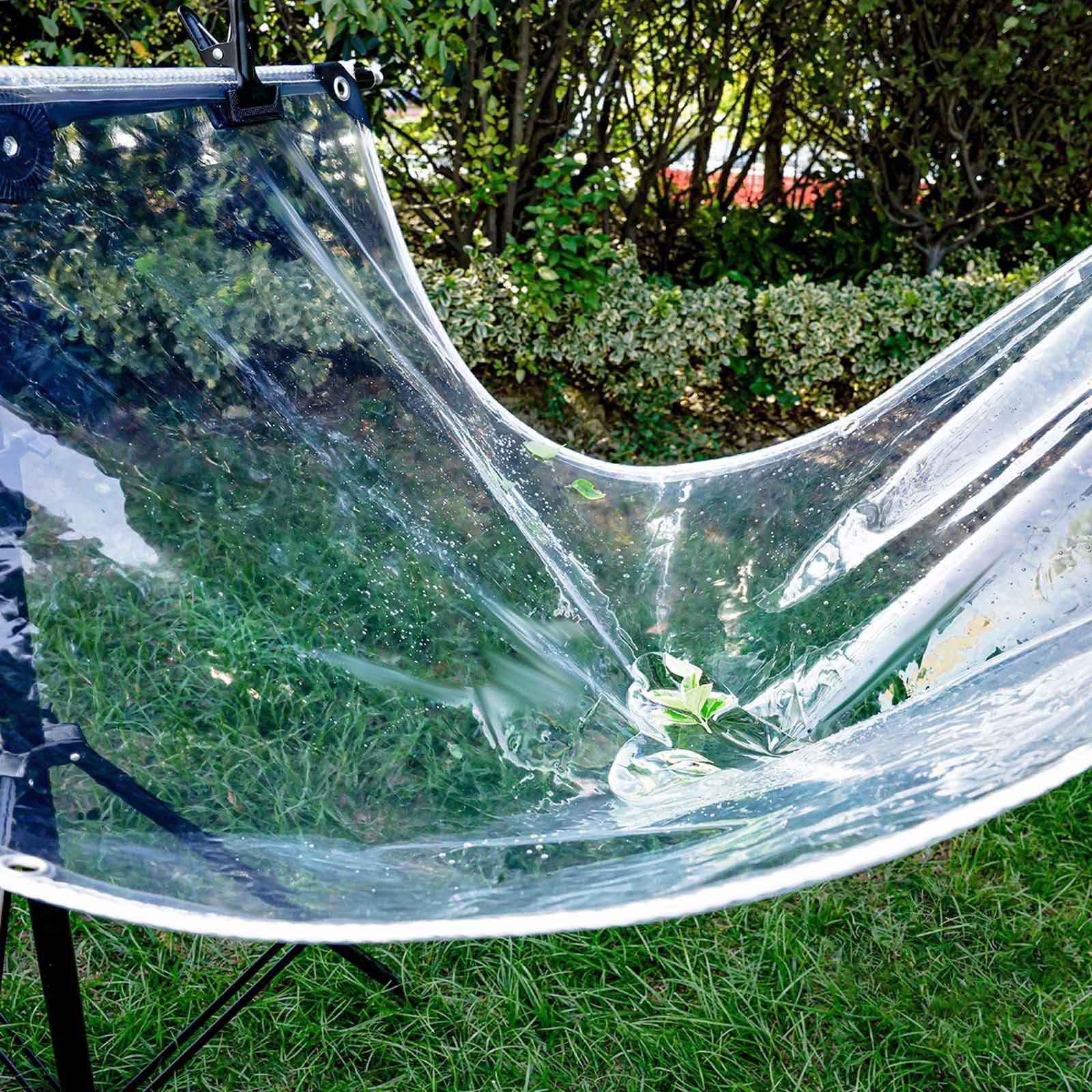 Transparente PVC Plane Mit Ösen – Wasserdicht, Wetterfest, Für Garten, Balkon & Als Zelteinsatz