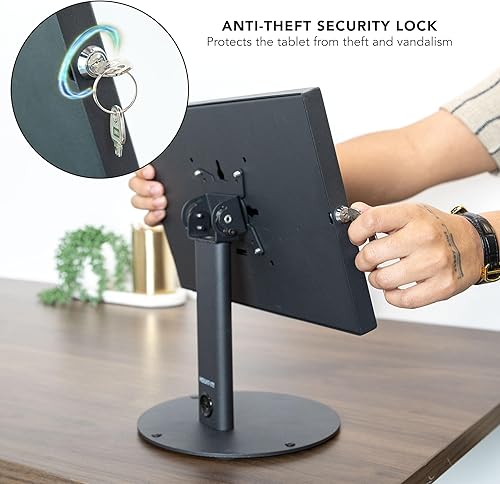 Miniatura 2 de Mount-It! Soporte de encimera de tableta con cerradura para Samsung Tab A9+, S9, S9 FE, S8, A8 - Soporte POS antirrobo, funda de seguridad