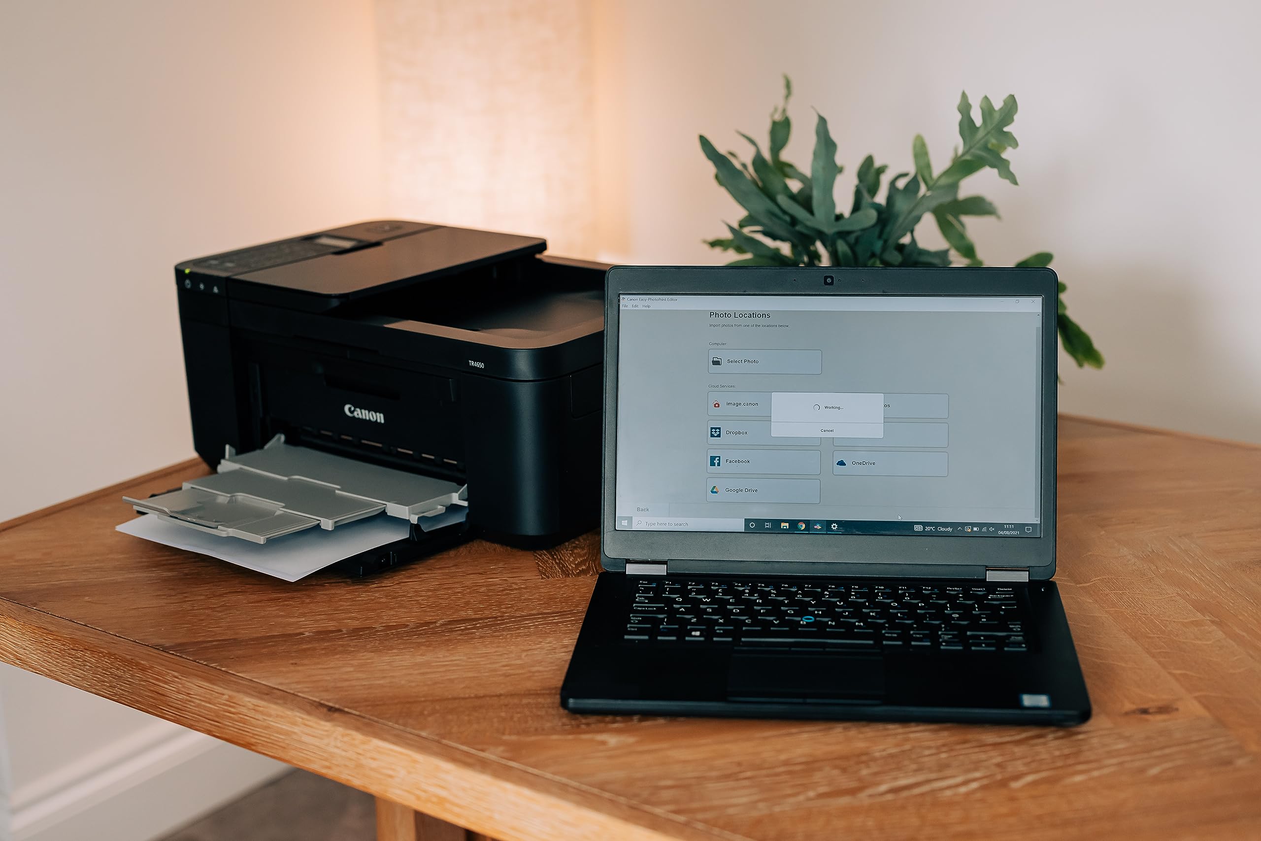Canon Impresora Multifuncional PIXMA TR4650 Negra WiFi de inyección de Tinta con Fax y ADF