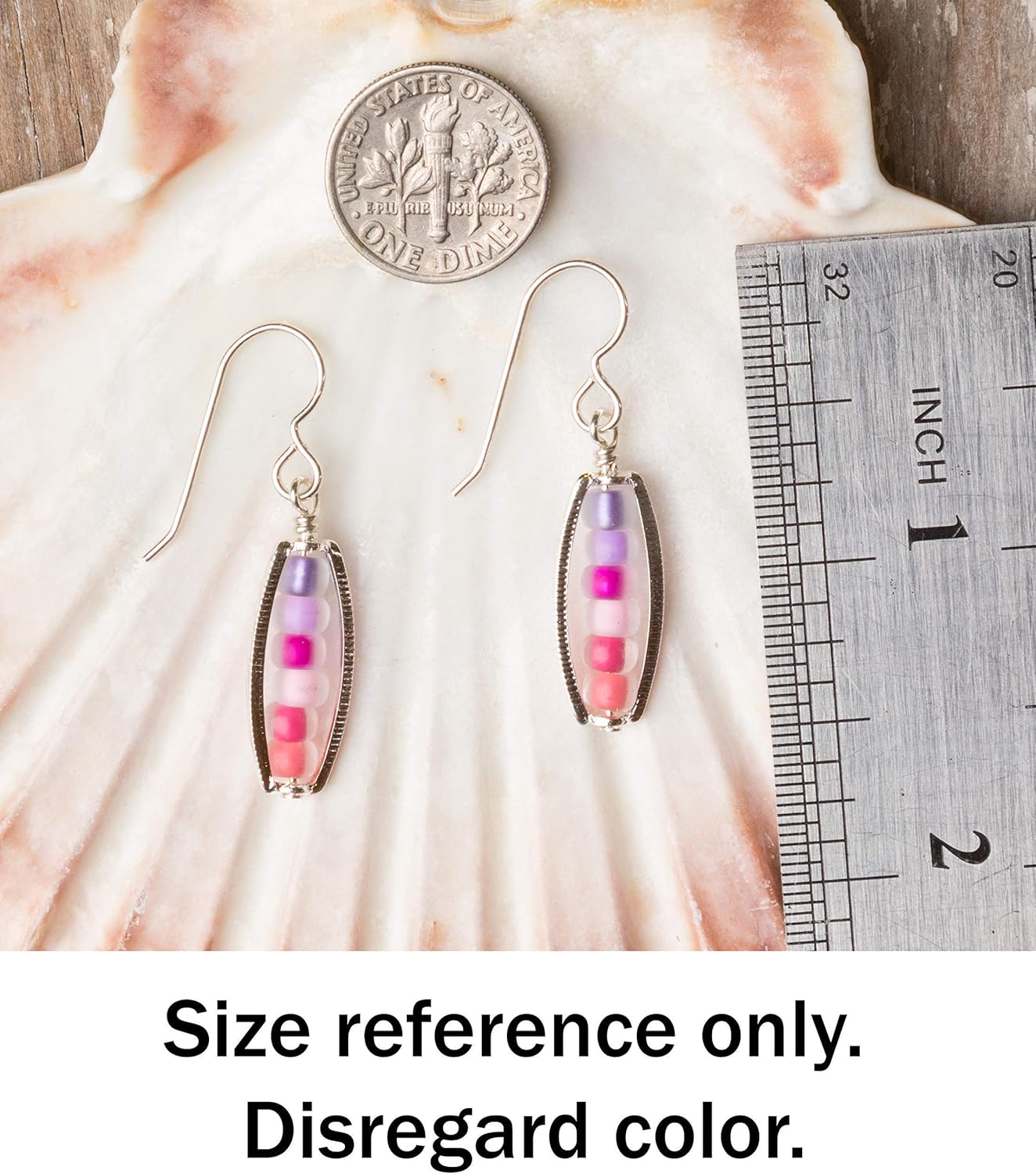 Sea Glass Abacus Earrings