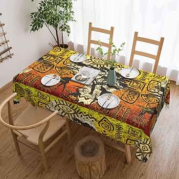Amazon｜アフリカのシンボル テーブルクロス 撥水 テーブル