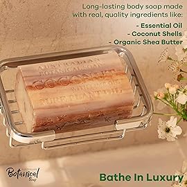 Australian Botanical Soap Coconut with Lime Oil 6.6 oz Triple Milled Luxury Soap Bar Enriched with Shea Butter, Coconut Shells, and Essential Oil, Pack of 1