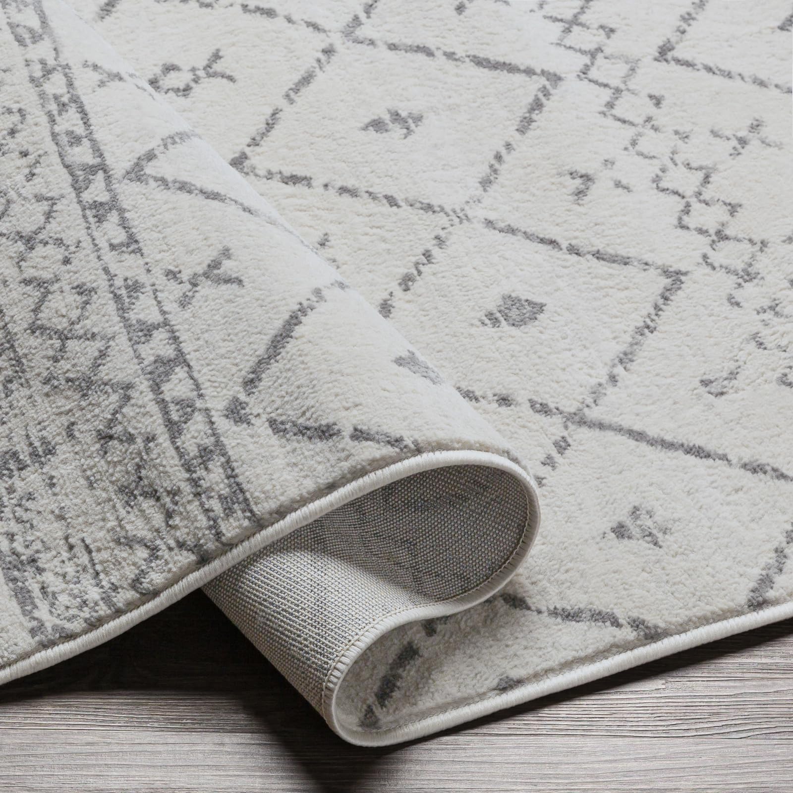 Surya Nagano Tapijt voor slaapkamer, woonkamer, eetkamer, hal, modern boho- tapijt, geometrisch patroon, zacht Scandinavisch woonkamertapijt, grijs, antraciet, tapijt 120 x 170 cm groot tapijt