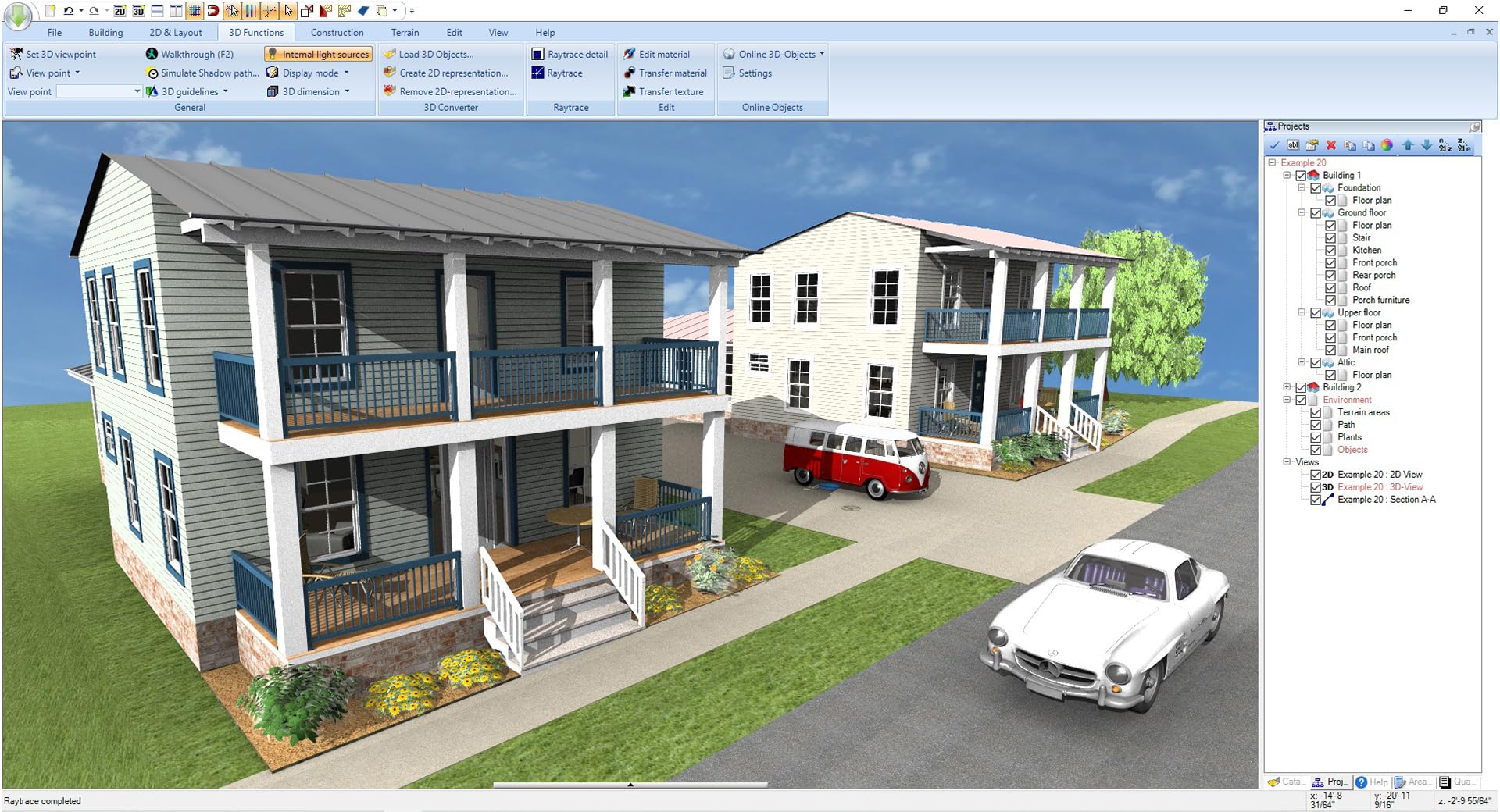 3D CAD 14 Professional - Software für professionelle Bau- und Haus-Planung in 3D und 2D mit Elektroplanung für Win 11, 10