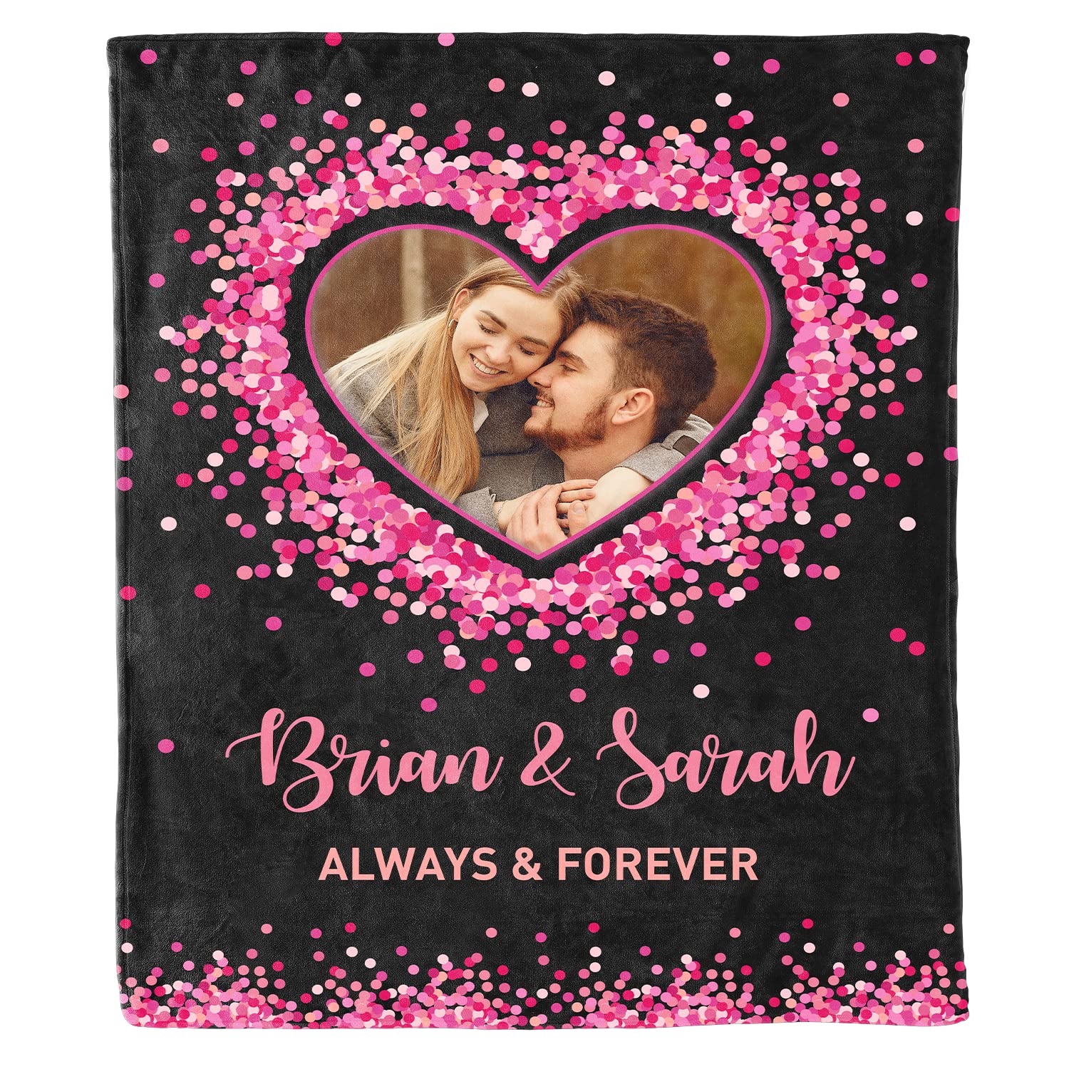 Forever & Always, Falling In Love - Personalized Custom Blanket - Gift For Couples