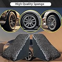 Vista 5 de 2 aplicadores triangulares de brillo de neumáticos, almohadillas aplicadoras reutilizables para vendaje de neumáticos, esponja de gel