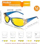 FEISEDY Verres de vision nocturne polarisés pour les femmes Lentille jaune Anti Glare Sécurité Conduite UV Protection B0103