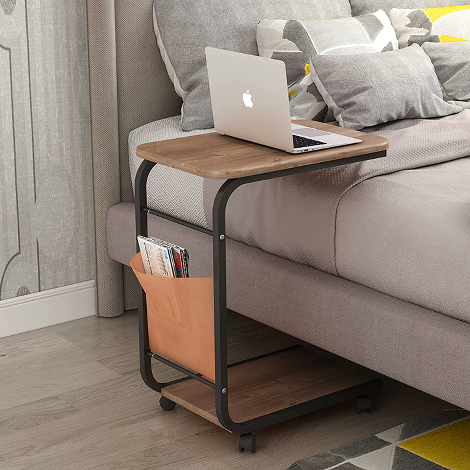 OET® Multipurpose Portable Laptop Study Table Desk With Caster Wheels (St01) (Wood + Metal Frame) (B09DLFDXKT) Amazon Price History, Amazon Price Tracker