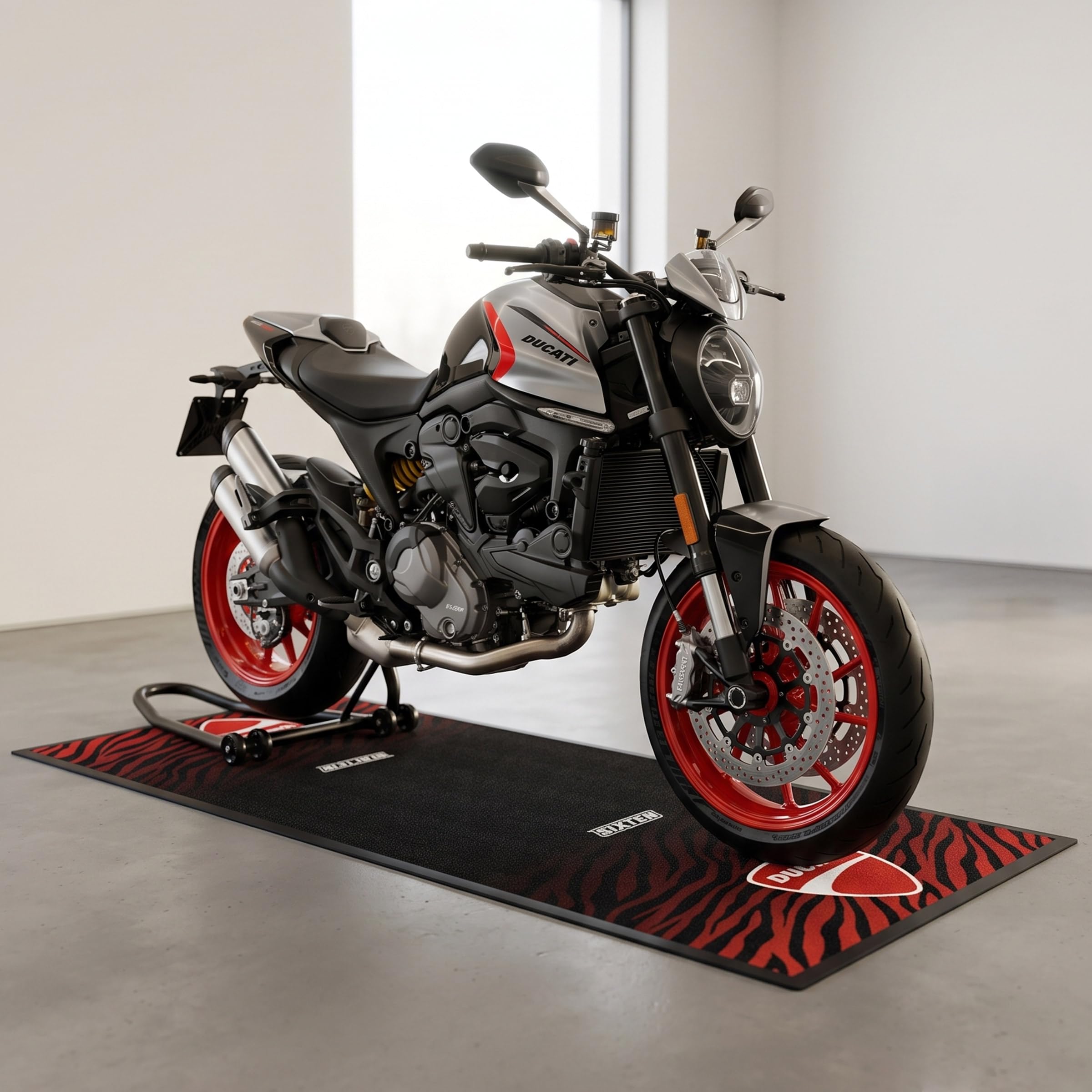 SIXTEN Dywan motocyklowy Wild 95 x 240 - wodoodporny i antypoślizgowy wytrzymały dywan z PCW, ochrona podłogi garażu i padoku
