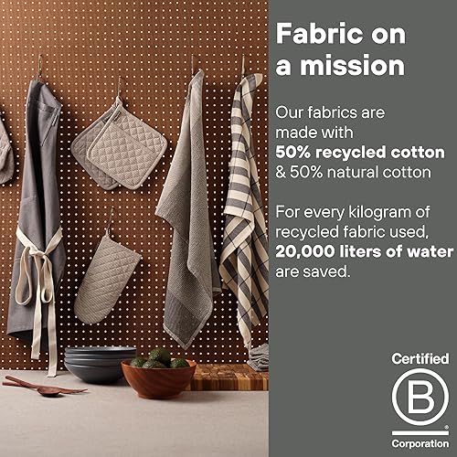 Miniatura 6 de MEEMA Cooking Apron with Pockets, Cross Back Apron  Upcycled Chef Aprons for Men & Women, for Kitchen & Restaurants