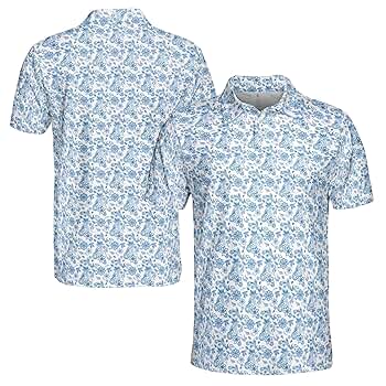 HNGANDESIGN - Blue Flower Paisley Golf Men 3D All Over Print