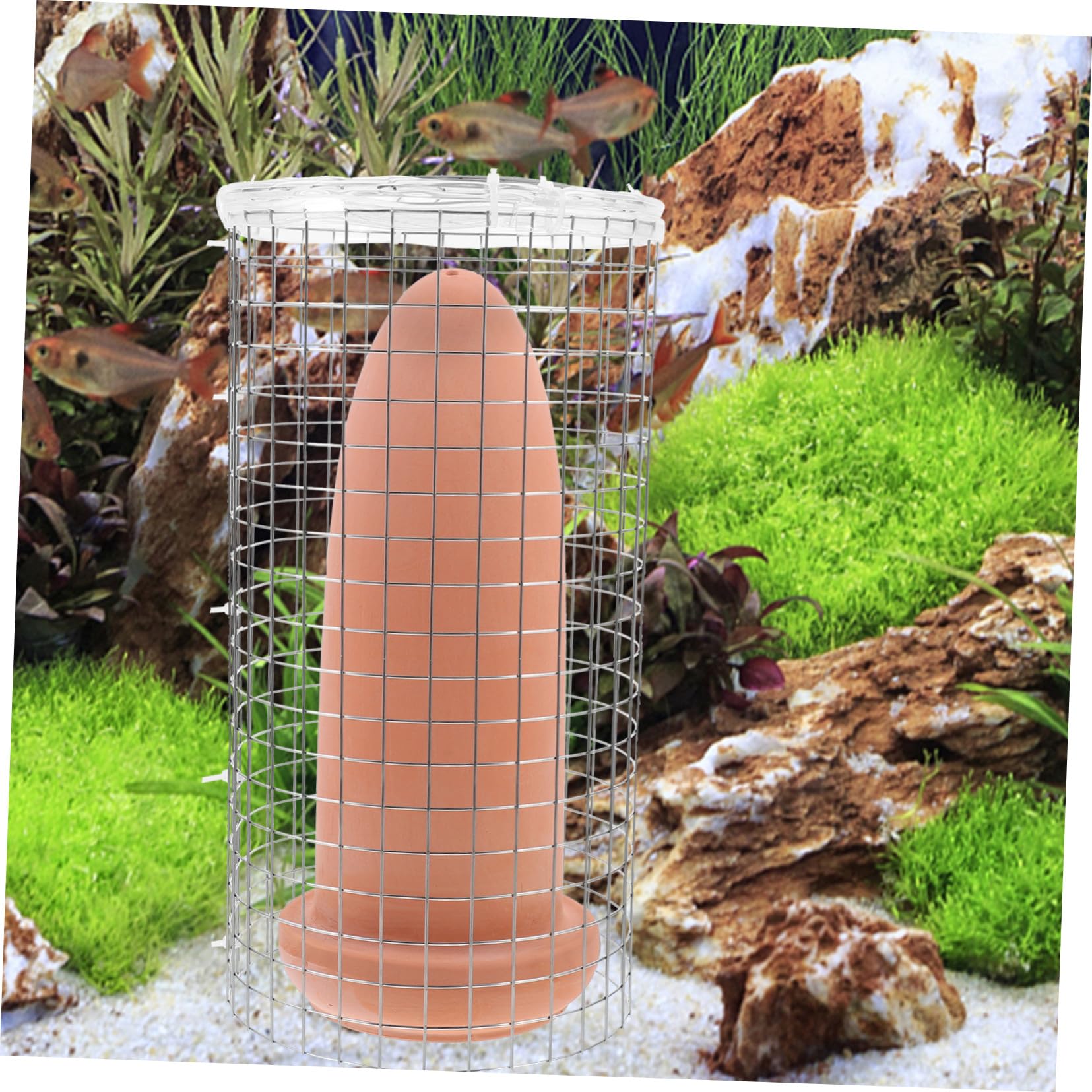 ORFOFE Cubo de Cría Especialmente Diseñado de Arcilla de Cerámica para Hábitos de Reproducción para Peces y Camarones en Peceras y Acuarios Seguros