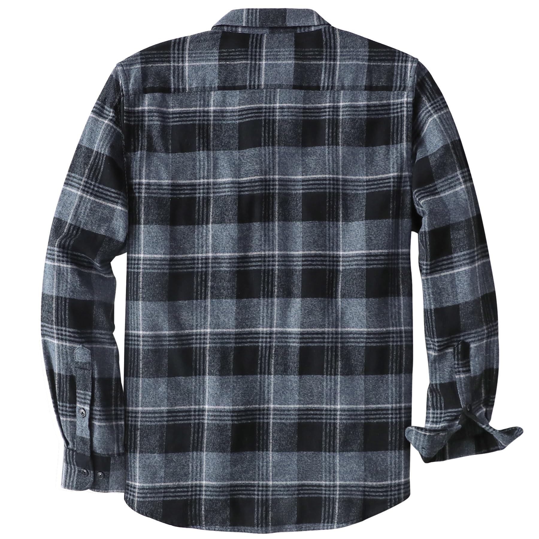 Dubinik® Camicia Uomo Flanella 100% Cotone Quadri Invernale Leggera con Taschino Morbida Comoda
