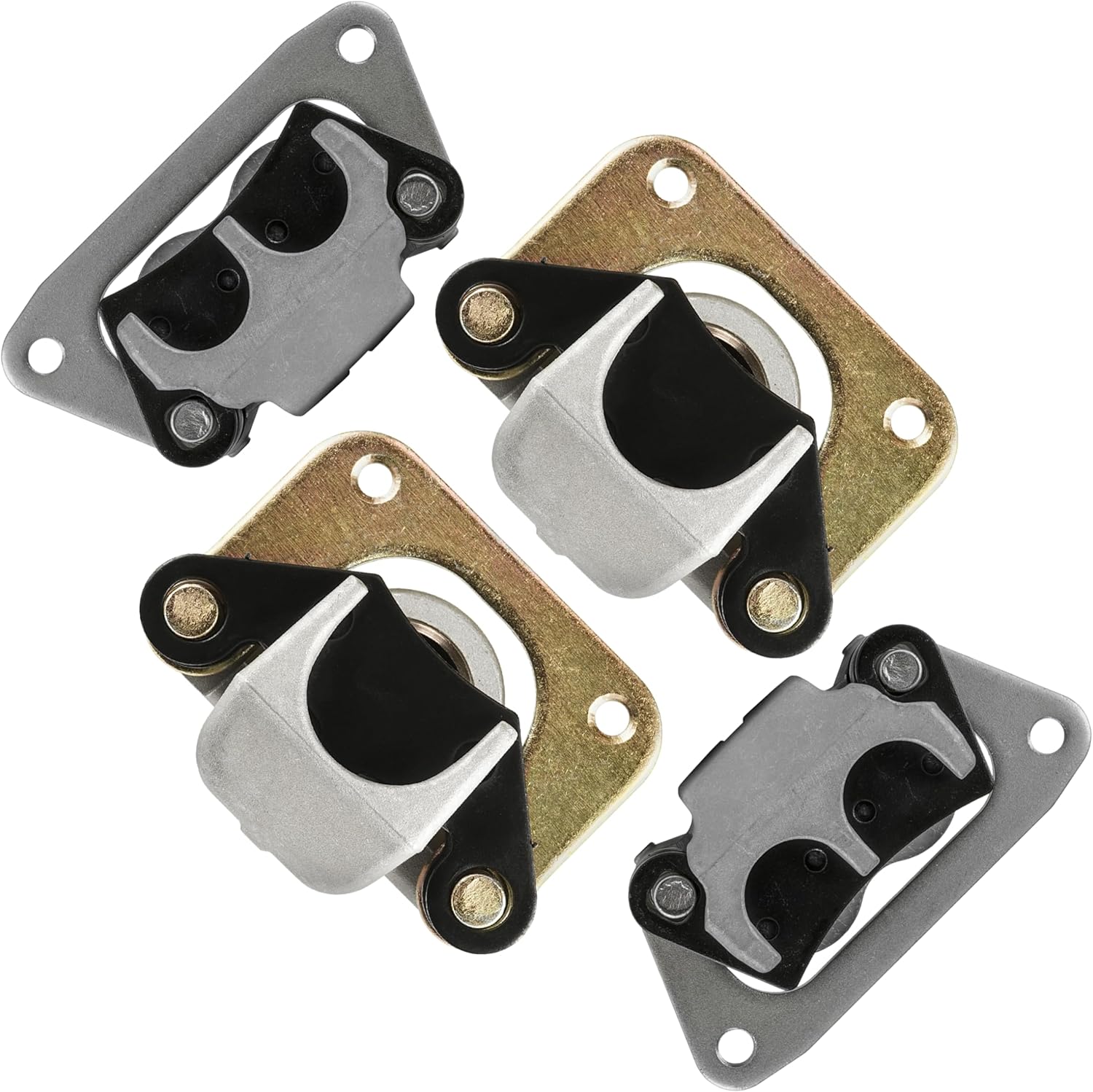 Caltric Front Rear Left and Right Brake Caliper with Pads Compatible with Polaris RZR S 800 EFI 2009-2014