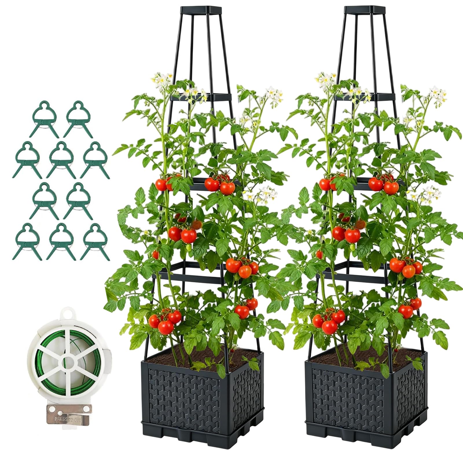 Tomato Planter, 2 Pieces Plant Support Garden Trellis for Climbing Plants