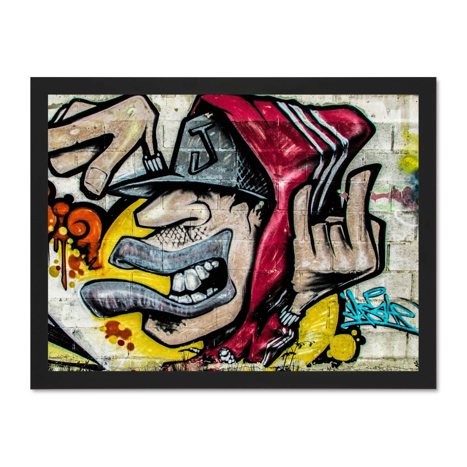 Graffiti Guy Dude Street Art Large Framed Art Print Poster Wall Decor 18x24 inch