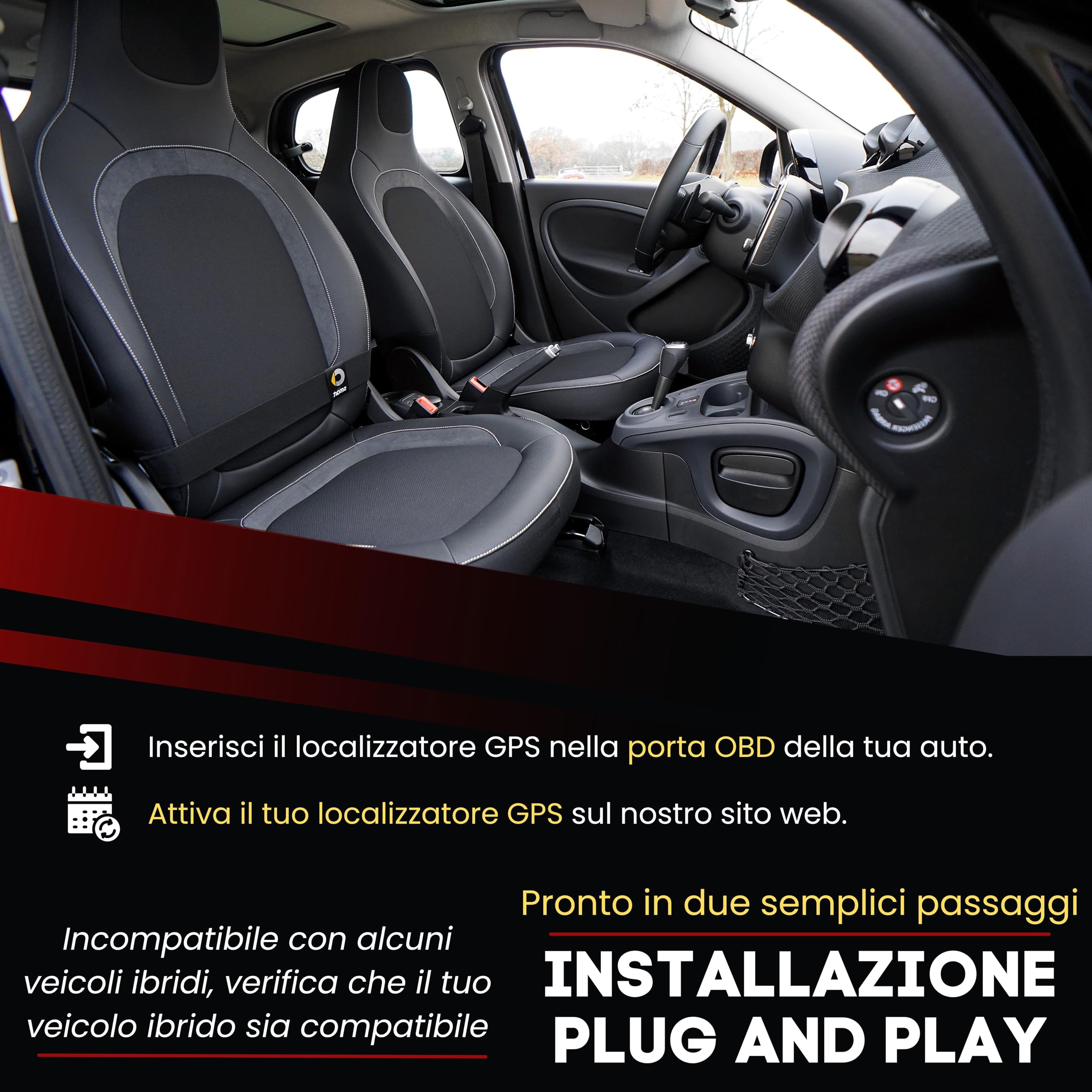 SafeTag Plug - OBD 2 / II Self-Install GPS Tracker, Car, Van, Motorbike etc. 34-220 Countries, Real Time Tracking and Notifications, 7 Day Free