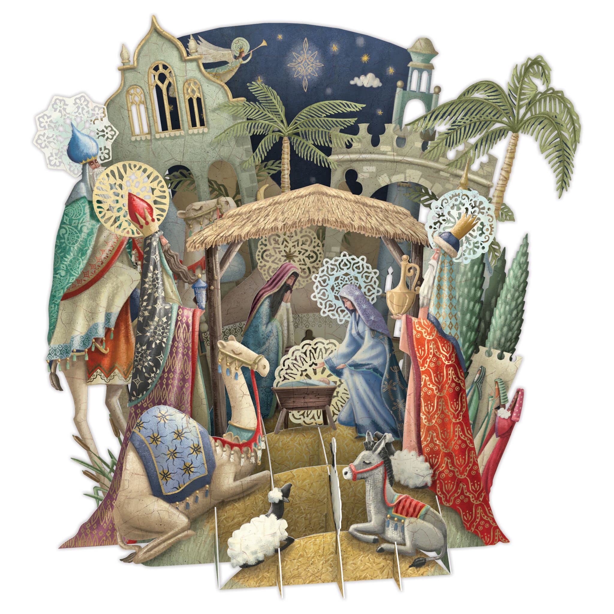 Paper D'ArtNativity Scene - 3D Pop Up Christmas Greeting Card, XTW024