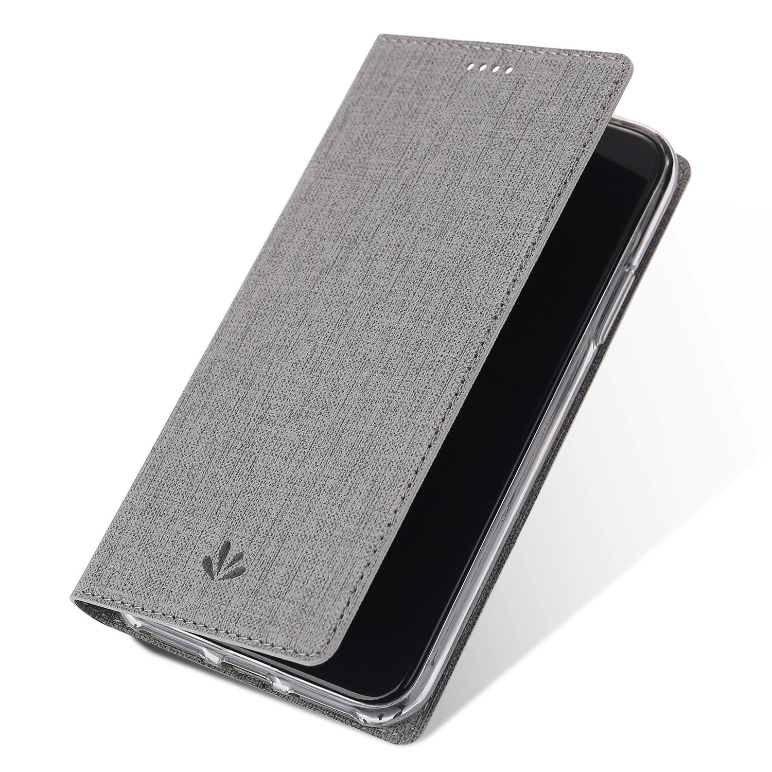 HualuBro Custodia a portafoglio per LG Q7 Plus, in pelle sintetica PU, stile retrò, magnetica, antiurto, con supporto per carte di credito, per LG Q7 / LG Q7+ Plus (nero