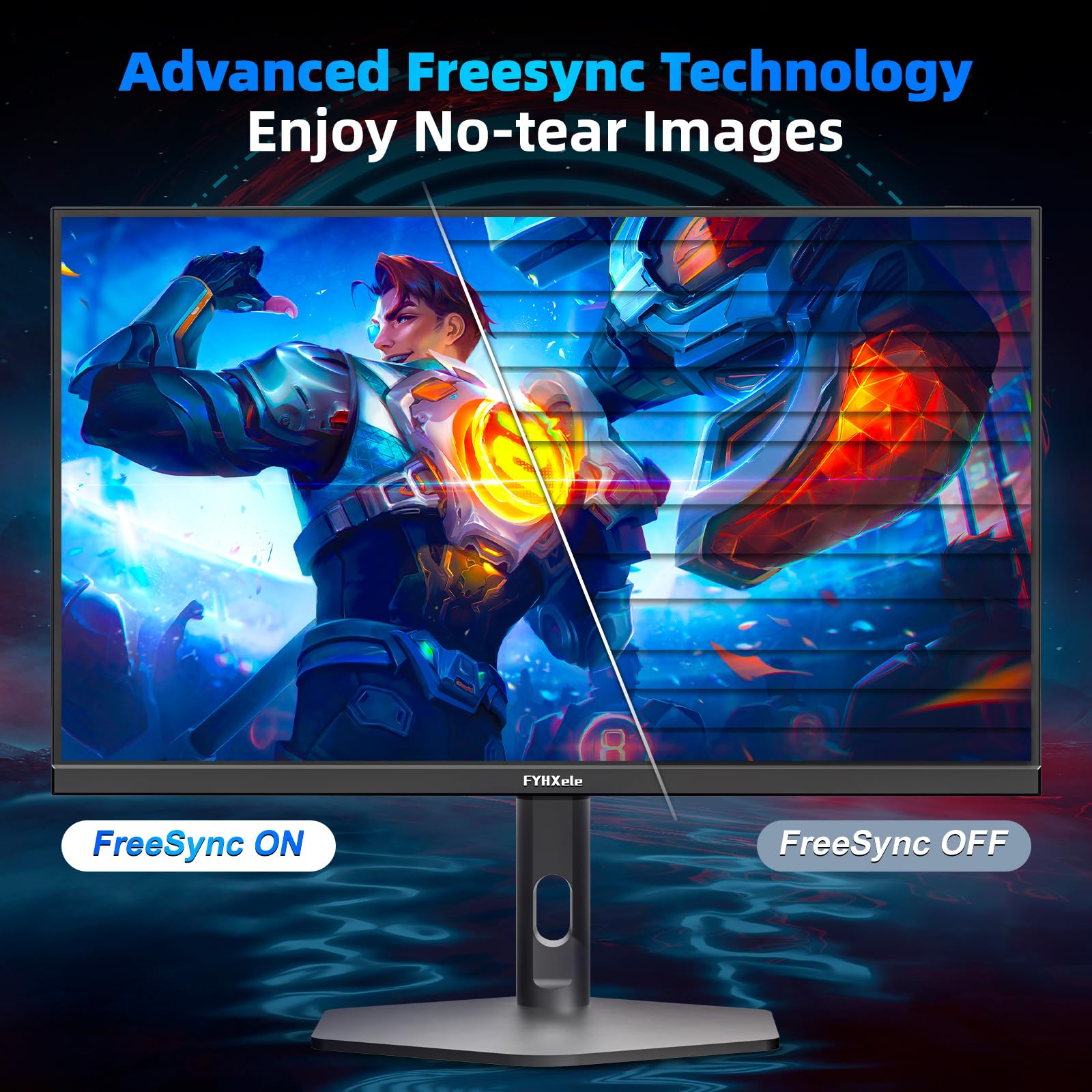 FYHXele Monitor para juegos de 27 pulgadas, 380Hz, FHD 1080P, 0.5 ms, sin marco, monitor de computadora ultra delgado, monitor vertical ajustable de altura/pivote/giratorio/inclinación, compatible con