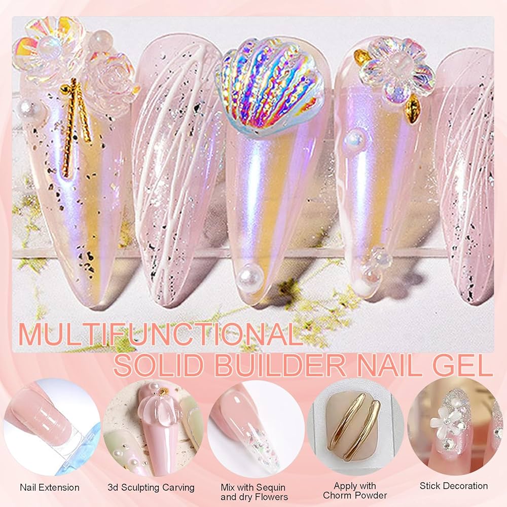 ジェルネイル・ネイルシール BellaForma TOP CLEAR 2 & Extension Clear Amazon.com: UNA GELLA Almond Gel Nail Tips, 504PCS Pre