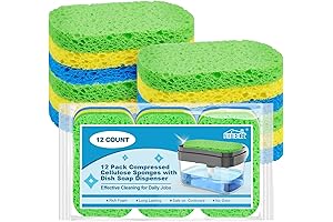 HOMEXCEL Kitchen Sink Soap Dispenser Set with Tray and Sponge Holder