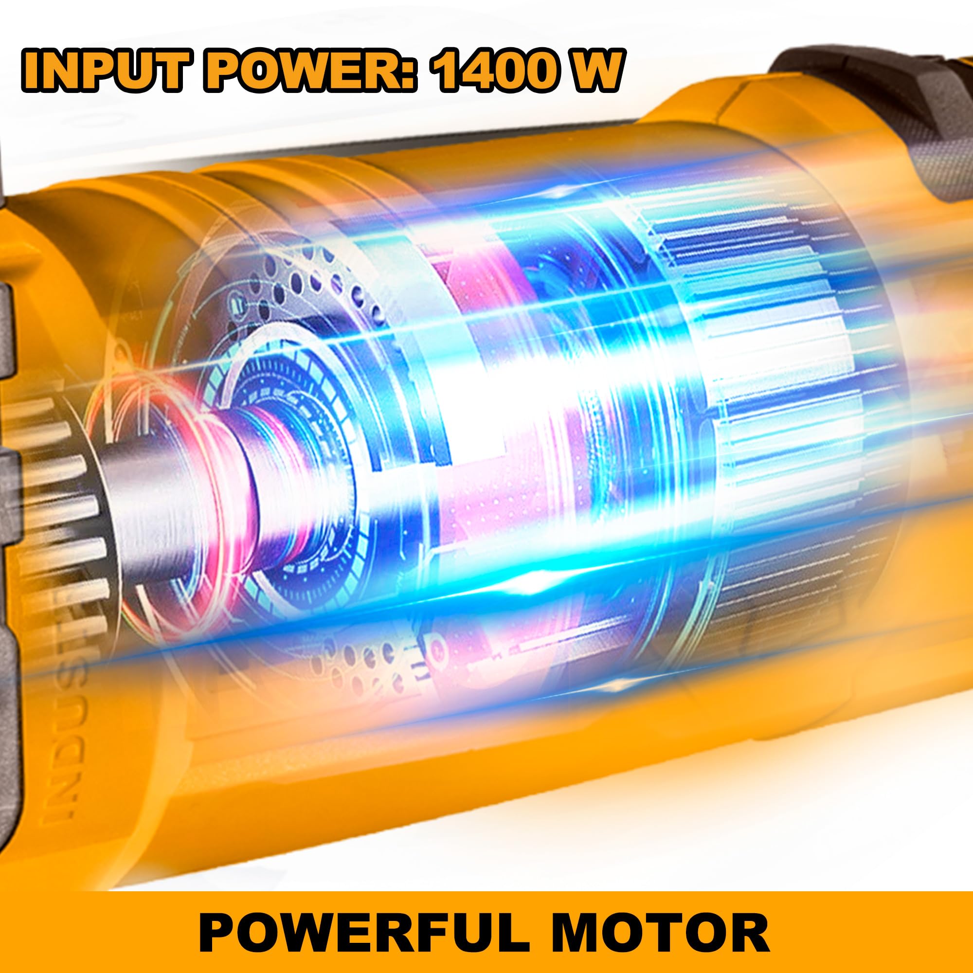 INGCO Lucidatrice da 1400 W, 7 velocità variabile, 1500-3600 giri/min, comoda impugnatura per elettrodomestici, mobili, auto
