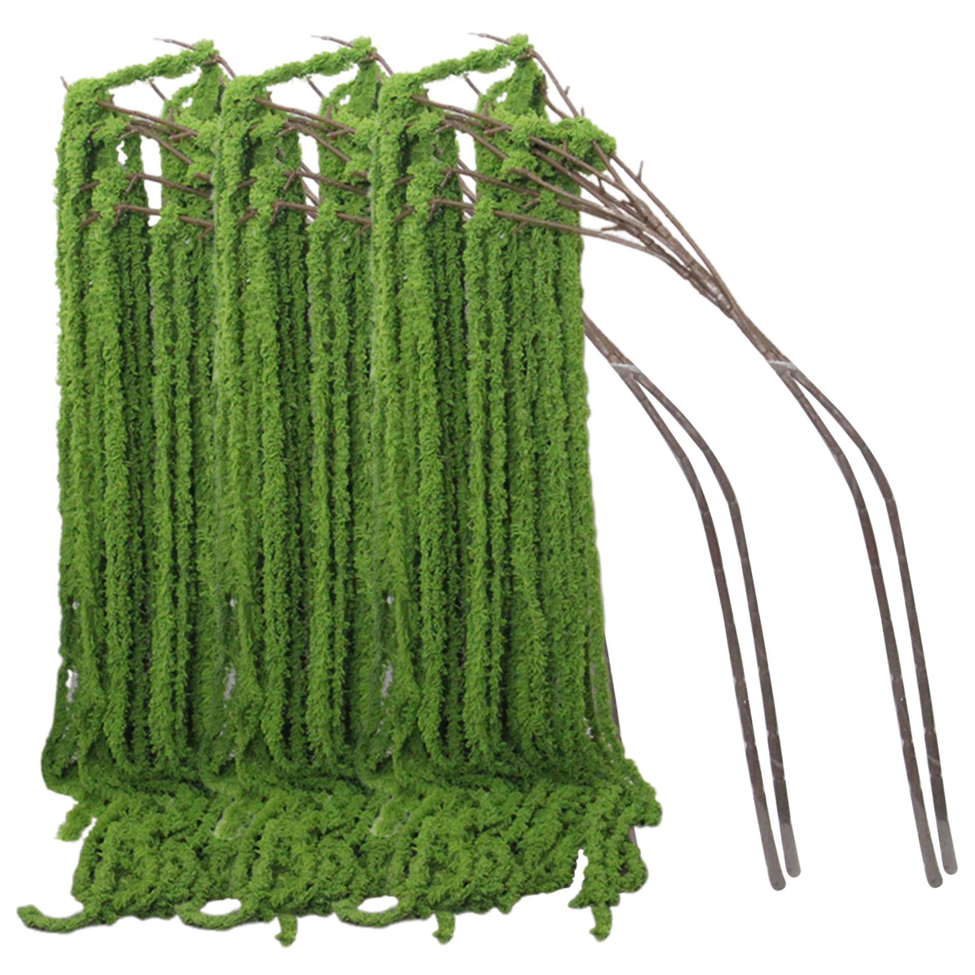 Fleurs artificielles d'amarante séchées vertes lot de 5 branches de 130 cm pour grand bouquet