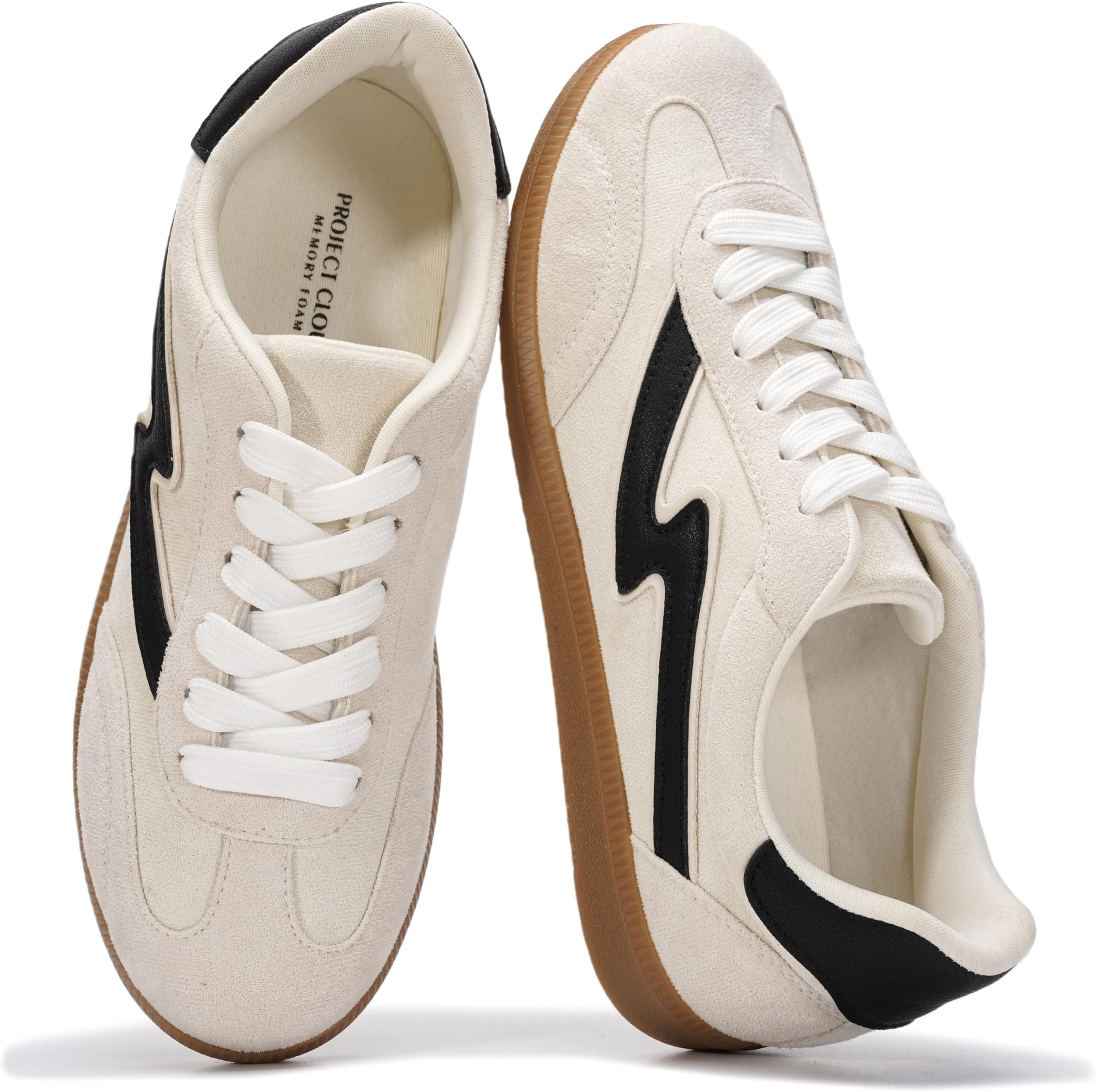 Fashion Sneakers for Women 2026 - Lace-Up Shoes Trendy Women Sneakers with Memory Foam Insole Women's Fashion Sneakers Non-Slip Womens Shoes (Irita)